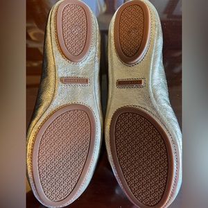 Tory Burch Reva ballet flats, gold, size 6.